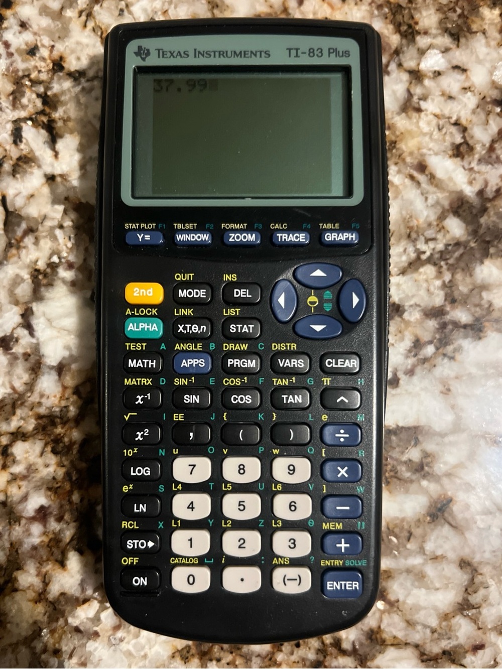 Texas Instruments TI-84 Plus Graphing Calculator w/Cover - Good Condition!